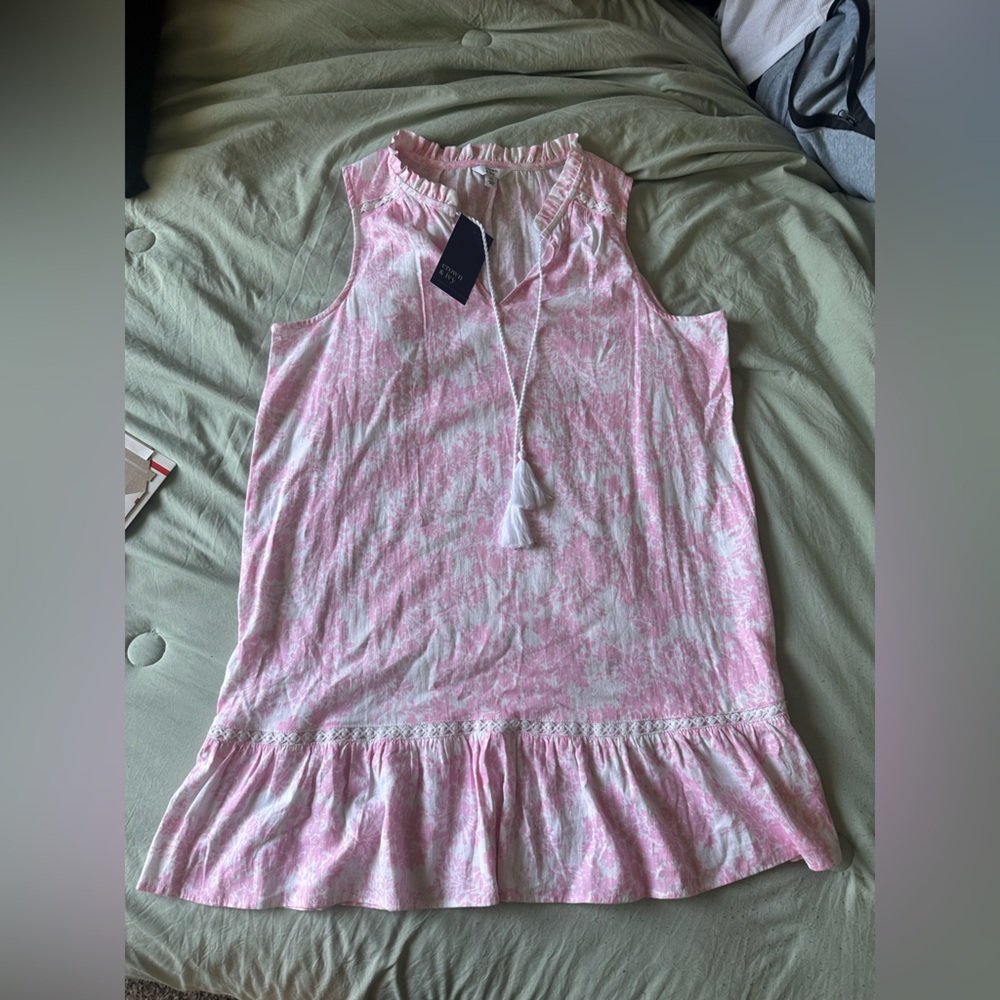Pink and White Croft & Barrow Dress Size Petite Large NWTO